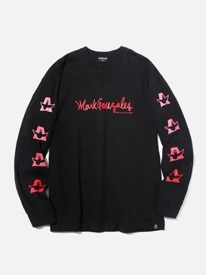 (LT02) GRADATION ANGEL LOGO LONG SLEEVE TEE BLACK